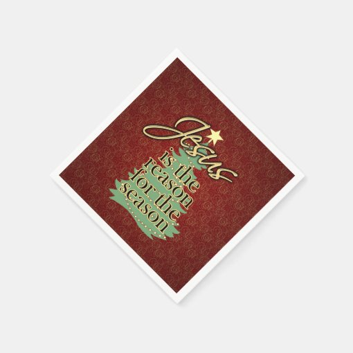 Jesus is the Reason Christian Christmas Paper Napkins Zazzle