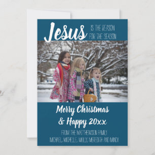 Jesus Is The Reason Christian Christmas Photo Card