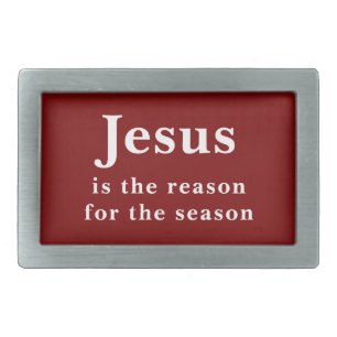 Jesus is the Reason Christian Christmas Santa Belt Buckle