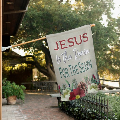 Jesus Is The Reason Christian Church Christmas House Flag