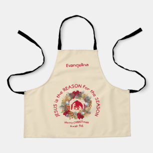 JESUS IS THE REASON Christmas Apron