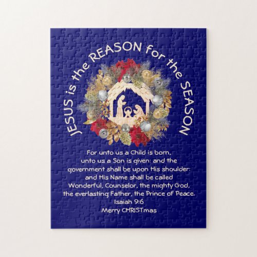 JESUS IS THE REASON Christmas Christian Jigsaw Puzzle