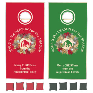 JESUS IS THE REASON Christmas Cornhole Set