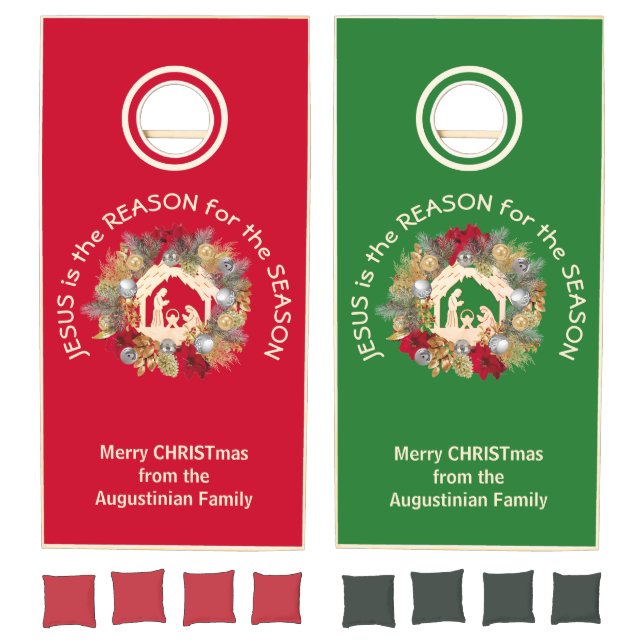 JESUS IS THE REASON Christmas Cornhole Set (Set)