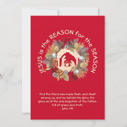 JESUS IS THE REASON Christmas Holiday Card