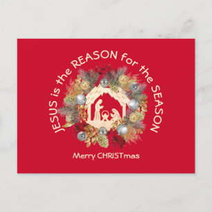 JESUS IS THE REASON Christmas Holiday Postcard