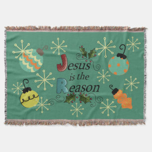 Jesus is the Reason Christmas Holiday Throw Throw Blanket