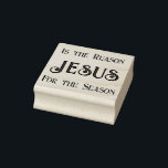 Jesus is the Reason Christmas Ink Stamp<br><div class="desc">Christian Christmas ink stamp for envelopes with “Jesus is the reason for the season” text. Square wooden stamp has text only and is perfect for adding to the back of card envelopes or printing on wrapping paper. The ink pads come in many colors. To keep the wording as is, choose...</div>