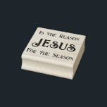 Jesus is the Reason Christmas Ink Stamp<br><div class="desc">Christian Christmas ink stamp for envelopes with “Jesus is the reason for the season” text. Square wooden stamp has text only and is perfect for adding to the back of card envelopes or printing on wrapping paper. The ink pads come in many colors. To keep the wording as is, choose...</div>