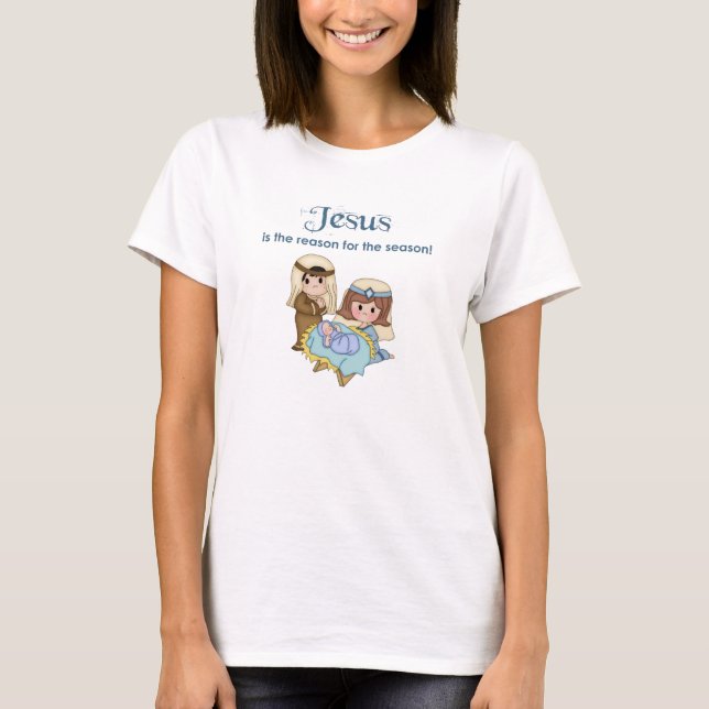 Jesus is the Reason Christmas Nativity Shirt (Front)