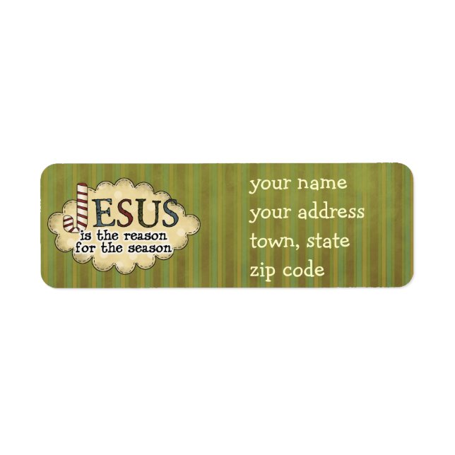 Jesus is the reason Christmas Return Address Label (Front)
