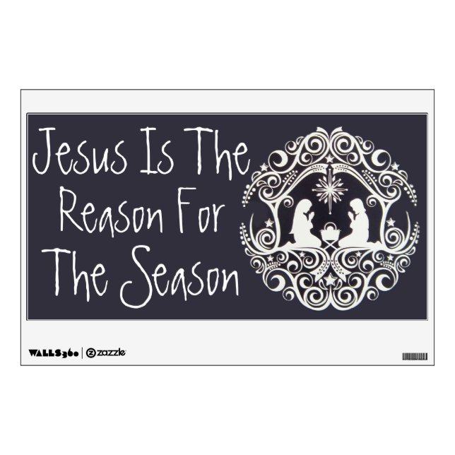 Jesus Is The Reason Christmas wall decal (Front)