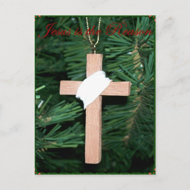Jesus is the Reason Cross Postcard (Front)
