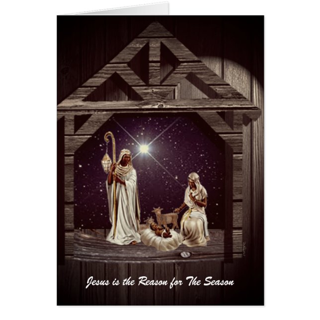 Jesus Is the Reason: Ethnic Nativity Christmas Cards (Front)