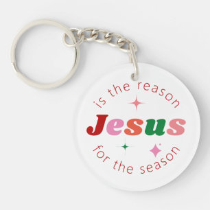 Jesus is the Reason Festive Christmas Holiday Keychain
