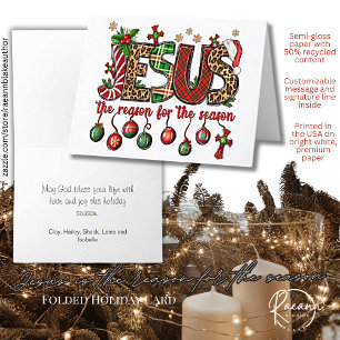 Jesus is the Reason Folded Holiday Card