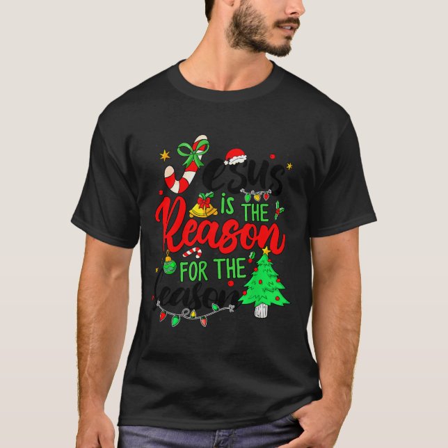 Jesus Is The Reason For Season Christmas Family Pa T-Shirt (Front)