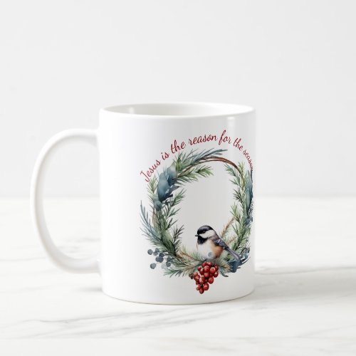 JESUS IS THE REASON FOR SEASON Christmas quote Coffee Mug