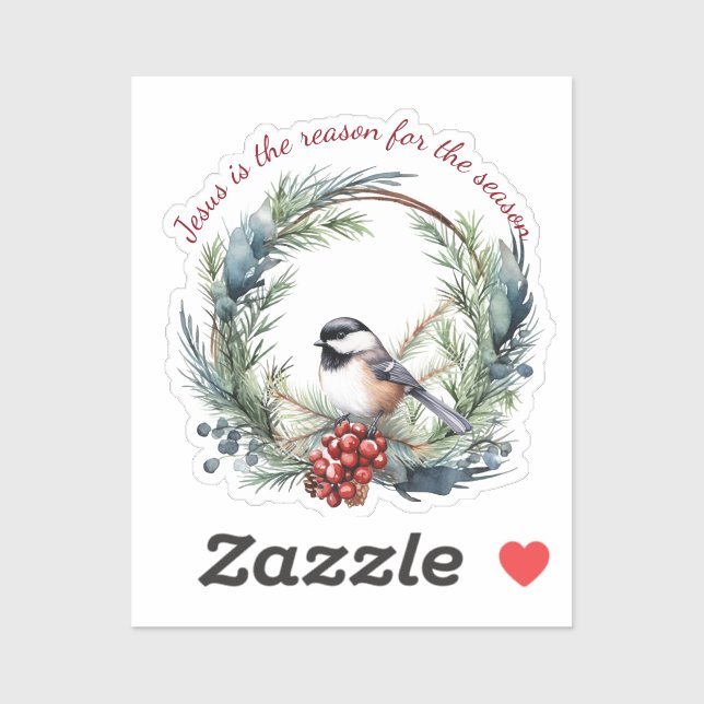 JESUS IS THE REASON FOR SEASON Christmas quote Sticker (Sheet)