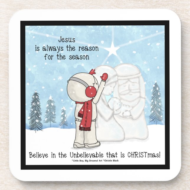Jesus is the Reason for the Season Beverage Coaster (Front)