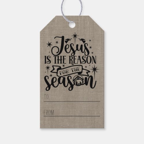 Jesus is the Reason for the Season Buffalo Gift Tags