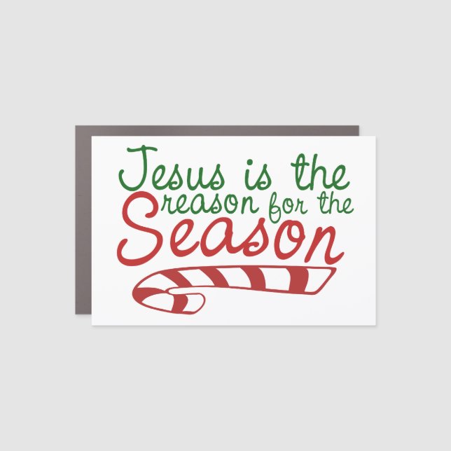 Jesus is the Reason for the Season Car Magnet (Front)