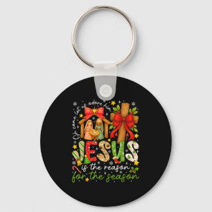 Jesus Is The Reason For The Season Christian Chris Keychain