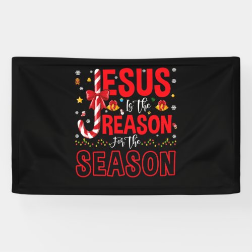 Jesus is The Reason for The Season Christian Faith Banner