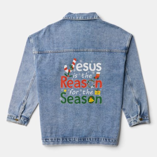 Jesus Is The Reason For The Season Christian Faith Denim Jacket
