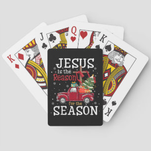 Jesus is The Reason for The Season Christian Faith Poker Cards