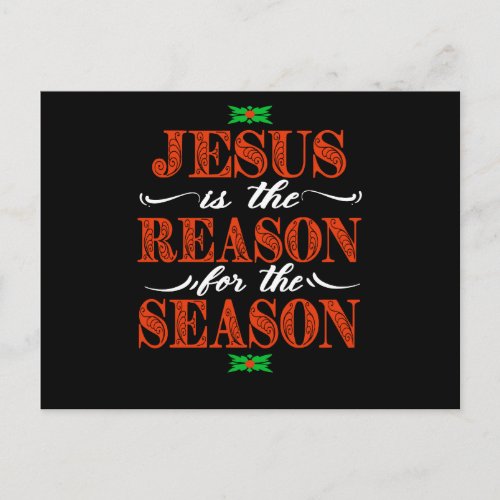 Jesus Is The Reason For The Season Christian Postcard