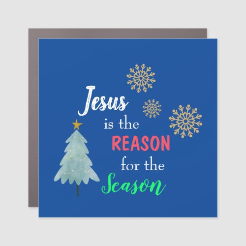 Jesus is the Reason for the Season Christmas Bible Car Magnet