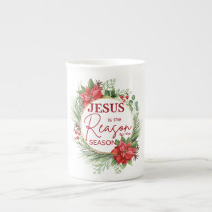 Jesus is the Reason for the Season Christmas Bone China Mug