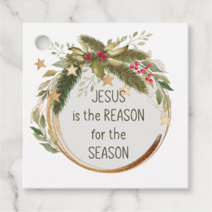 Jesus is the reason for the season Christmas Favor Tags