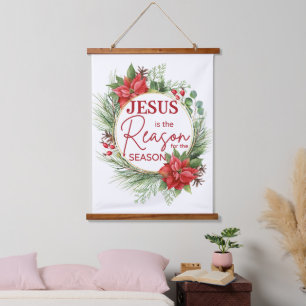 Jesus is the Reason for the Season Christmas Hanging Tapestry