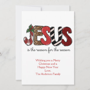 Jesus is the Reason for the Season Christmas Holiday Card