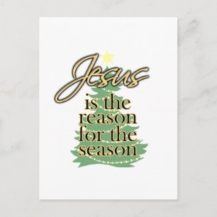 Jesus is the Reason for the Season, Christmas Holiday Postcard