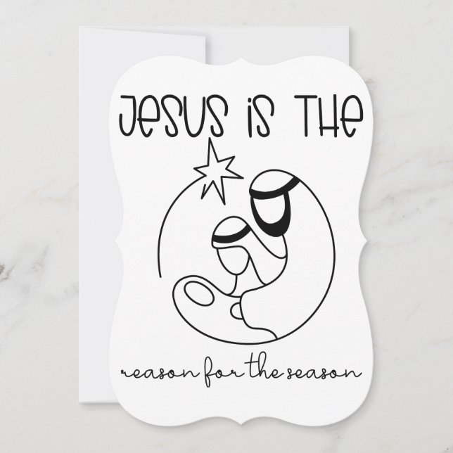 Jesus is the reason for the season Christmas Jesus Card (Front)