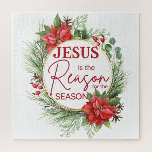 Jesus is the Reason for the Season Christmas Jigsaw Puzzle