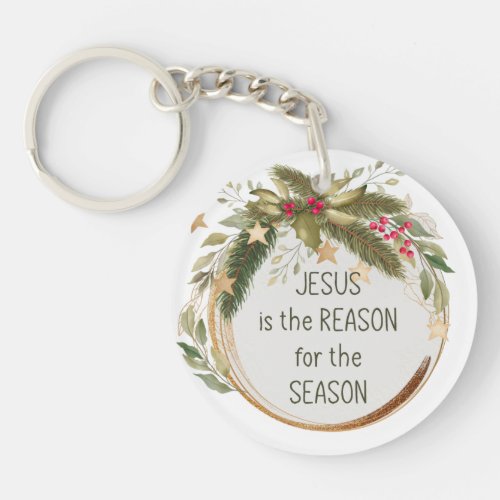 Jesus is the reason for the season Christmas Keychain