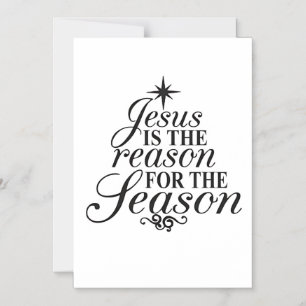 Jesus Is The Reason For The Season Christmas  Magnetic Invitation