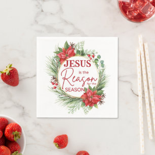 Jesus is the Reason for the Season Christmas Napkins