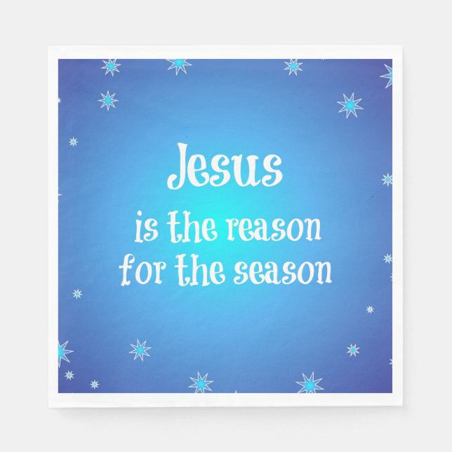 Jesus is the reason for the Season Christmas Napkins (Front)
