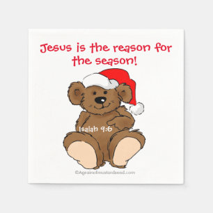 Jesus is the reason for the season Christmas Napkins