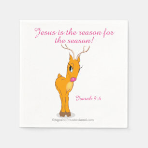 Jesus is the reason for the season Christmas Napkins