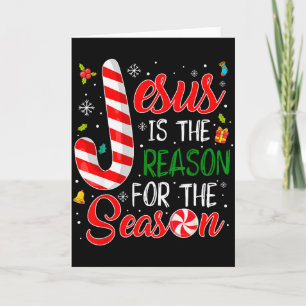 Jesus Is The Reason For The Season Christmas Pajam Card