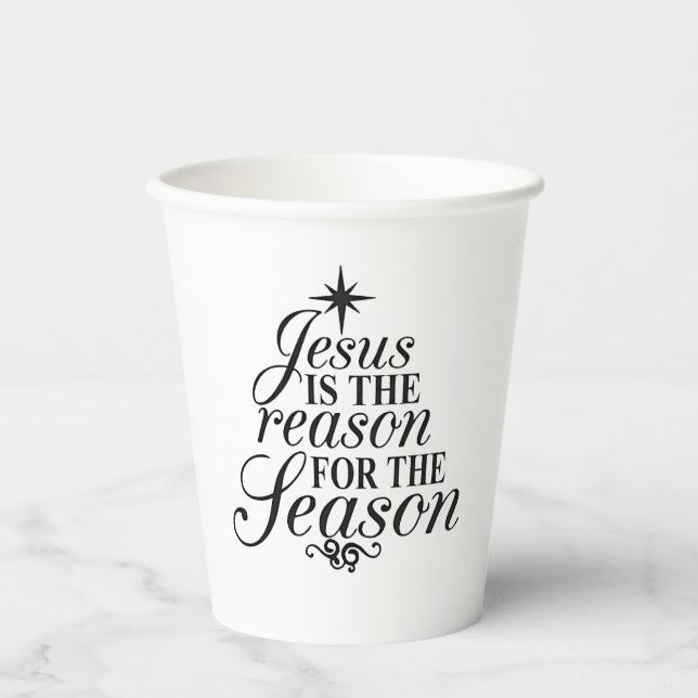 Jesus Is The Reason For The Season Christmas  Paper Cups (Front)