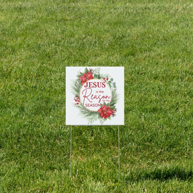 Jesus is the Reason for the Season Christmas Sign (Insitu)