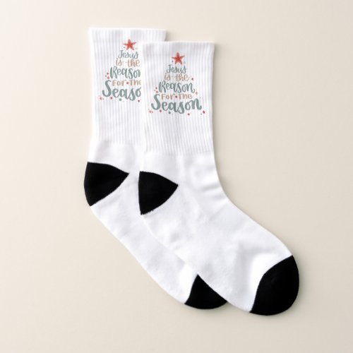 Jesus is the Reason for the Season Christmas Socks