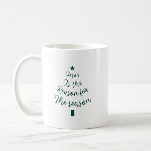 Jesus is the reason for the season Christmas Tree Coffee Mug